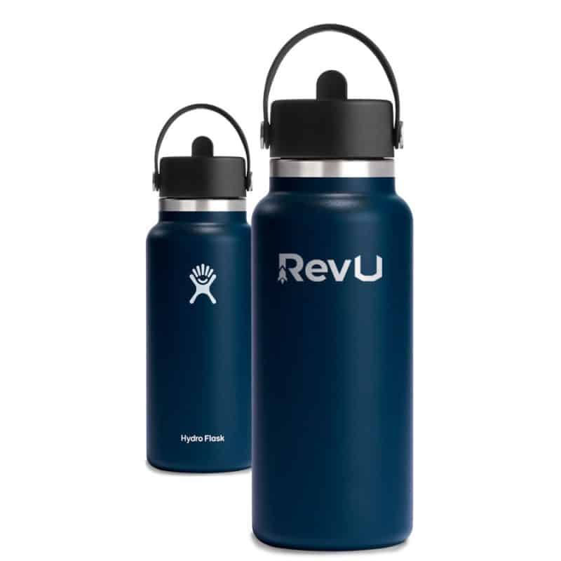 Custom Hydro Flask Customized 32 oz. Wide Mouth with Flex Straw Cap