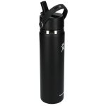 Custom Hydro Flask® Wide Mouth 24oz Bottle with Flex Straw Cap - 4