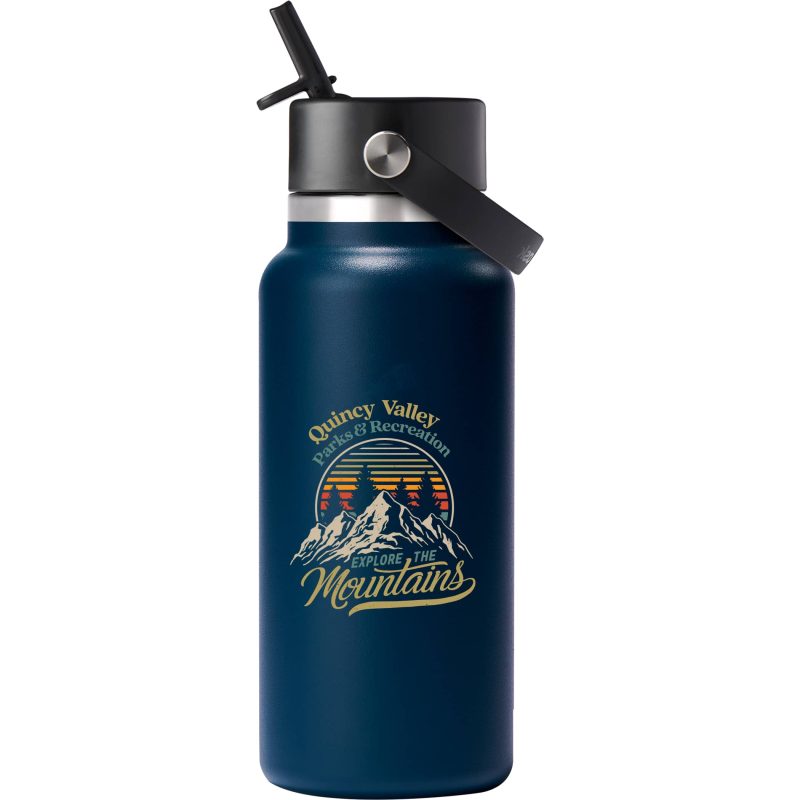 Custom Hydro Flask® Wide Mouth With Flex Straw Cap 32oz - 9