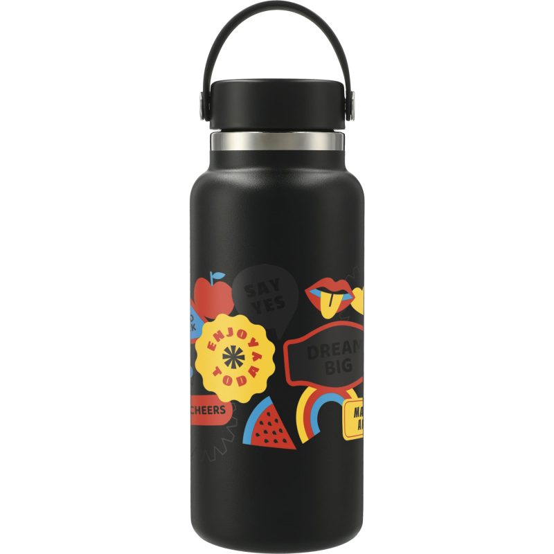 Custom Hydro Flask® Wide Mouth 32oz Bottle with Flex Cap - 5