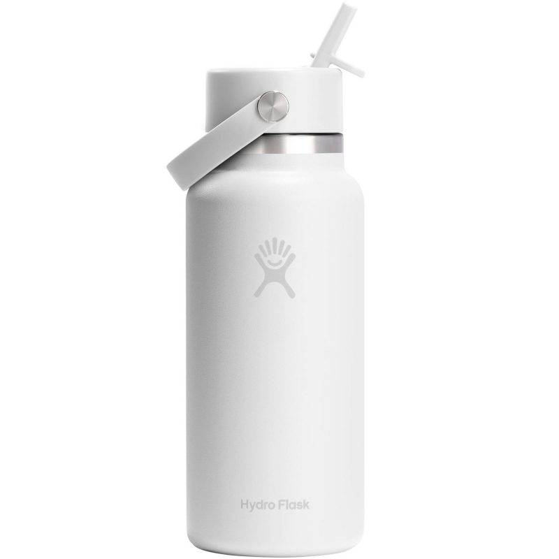 Custom Hydro Flask 32 oz. Wide Mouth Bottle w/Flex Straw Cap - 1