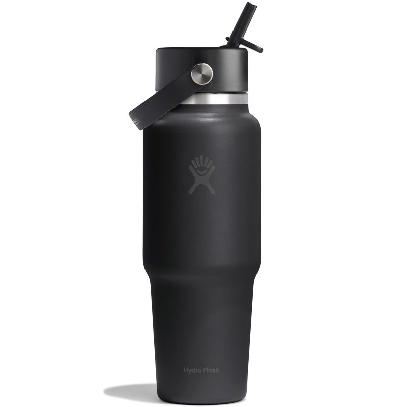 Custom Hydro Flask 32 oz. Wide Mouth Travel Bottle w/Flex Straw Cap - 1