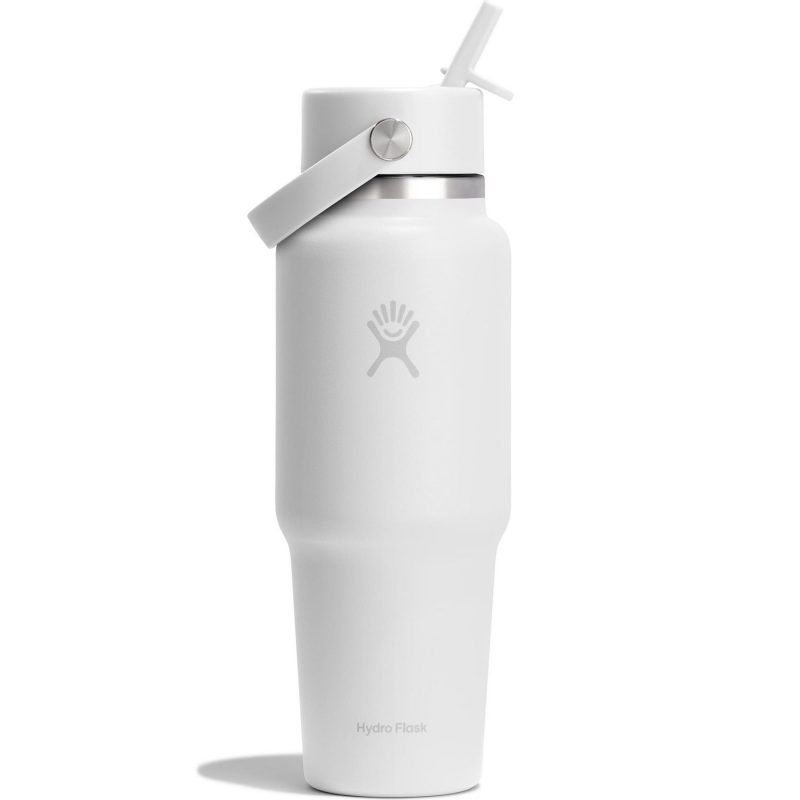 Custom Hydro Flask 32 oz. Wide Mouth Travel Bottle w/Flex Straw Cap - 2