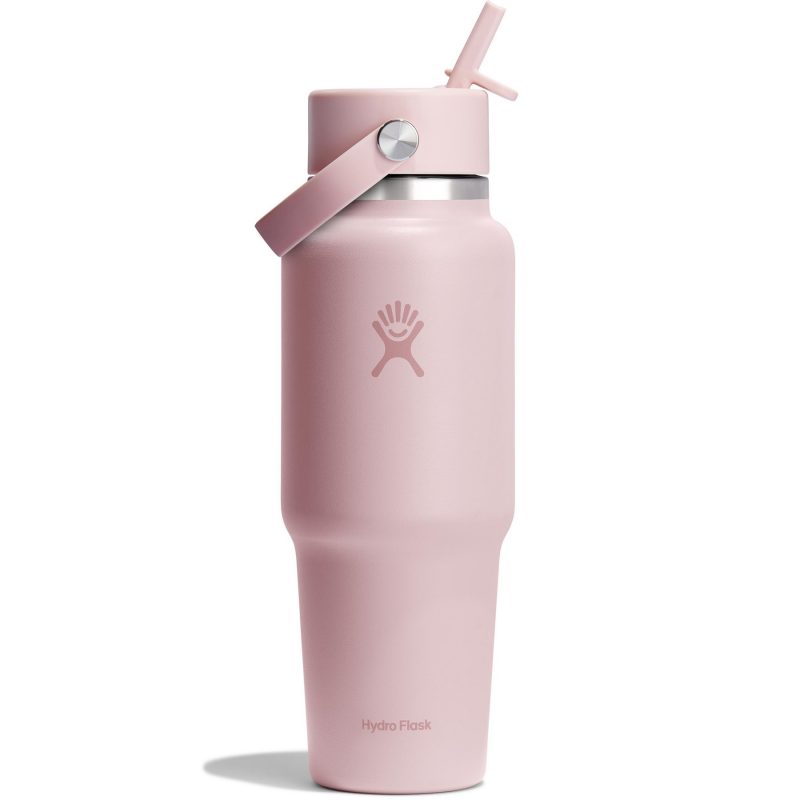 Custom Hydro Flask 32 oz. Wide Mouth Travel Bottle w/Flex Straw Cap - 3