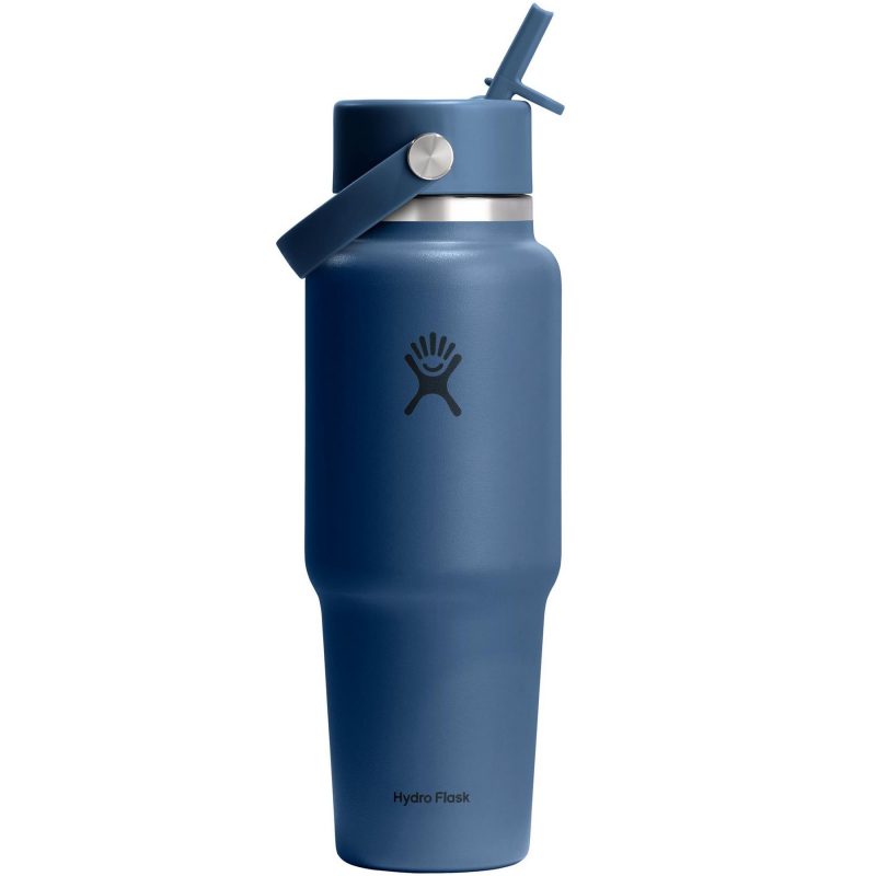 Custom Hydro Flask 32 oz. Wide Mouth Travel Bottle w/Flex Straw Cap
